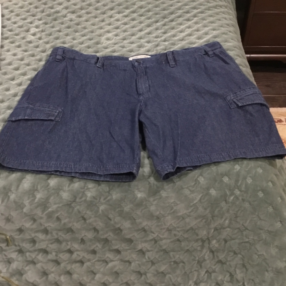 Island Republic Dark Blue Cotton Shorts